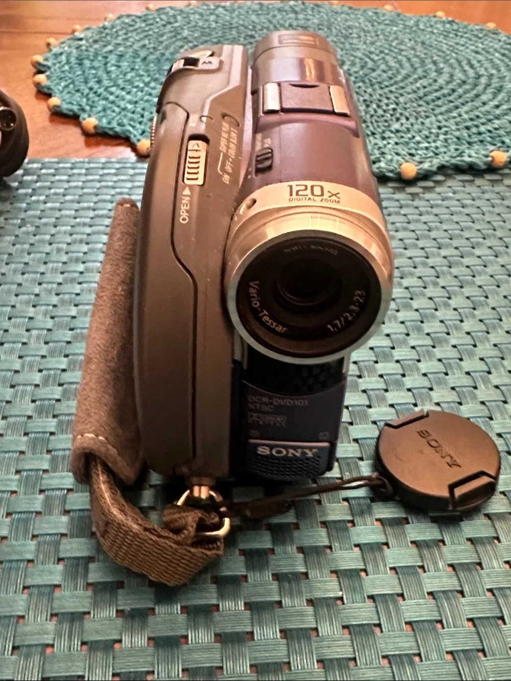 Sony Handycam DVD Camcorder - Navy Blue with Silver Accents
